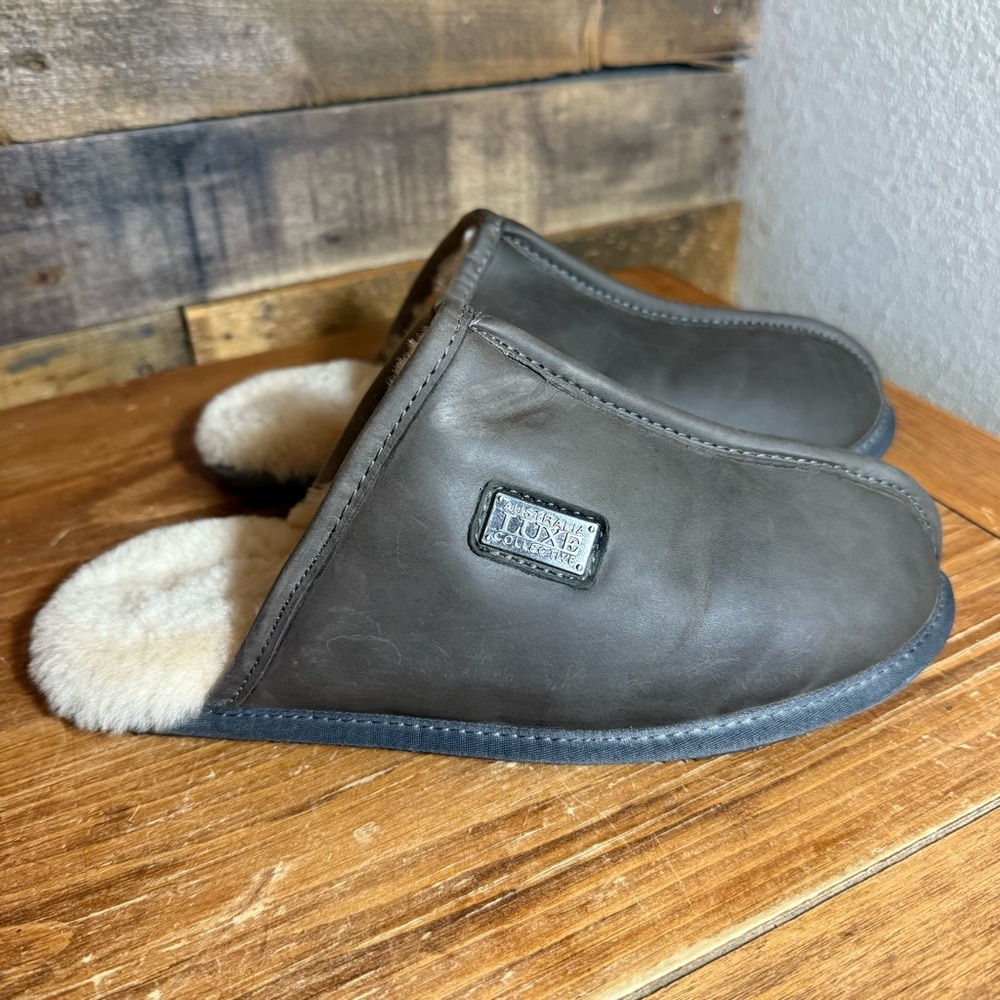 Australia Luxe Collective Closed Mule Leather Slipper Men's size 7